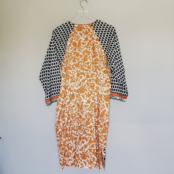 Elegant Orange and Black Patterned Women's Tunic - Picture 11 of 12